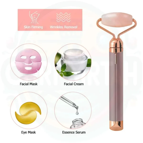 ROULEAU ET MASSEUR FACIAL VIBRANT - Micro Vibrating Facial Roller Massager6