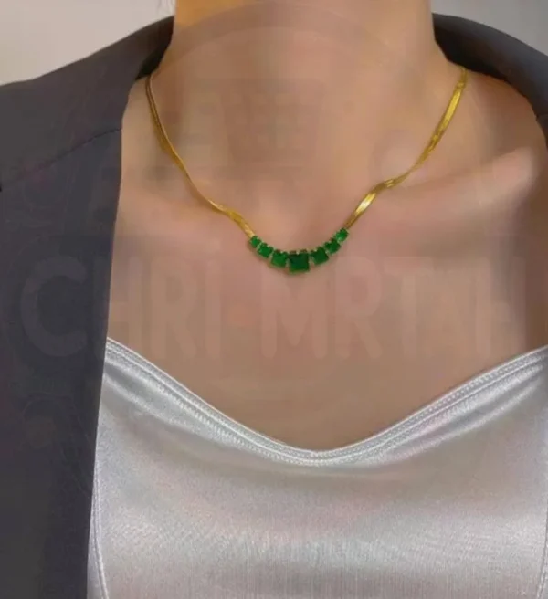 Collier vert pour femme au Maroc – Image 8
